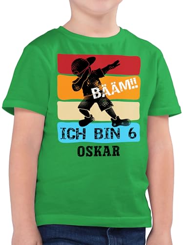 Kinder T-Shirt Jungen - BÄÄM ich Bin 6 mit Namen | 6 Jahre...