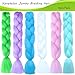 Zifeiya Colorful Braiding Hair 24inch Colored Hair Extensions for Braids 6pcs Multicolor Rainbow Braiding Hair for Kids Girls Women