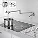 SUMERAIN Pot Filler Faucet Wall Mount,Brushed Nickel Finish and Dual Swing Joints Design