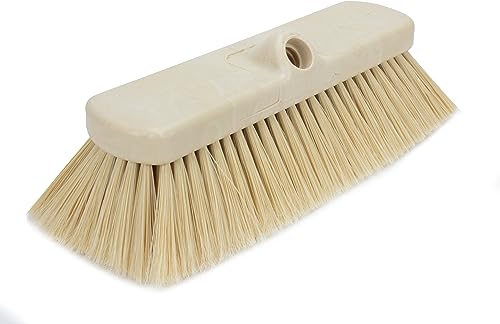 Image of SPARTA 41278EC25 Flo-Thru Plastic Wall Scrub Brush, Equipment Brush With Soft Nylex Bristles For Industrial Kitchens, Hospitals, Commercial Cleaning, 4 Inches, Tan, (Pack of 12)