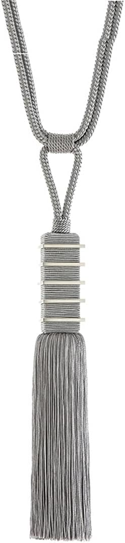 Curtain Straps Tassels Decoration Bedroom Living Room Soft Decorative(Black)