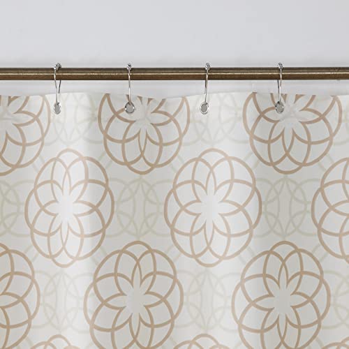 Sd Sdliving Odisha Cream Contemporary Polyester Fabric Tan Printed Ivory Waterproof Shower Curtain For Bathroom,72 Inches W X 72 Inches #TOP4