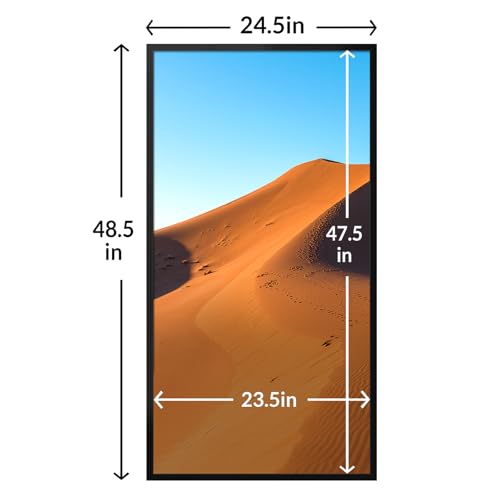 LaVie Home 24x48 Picture Frame for Wall Display, 24x48 Black Picture Frame with HD Plexiglas, 24 x 48 Frame 1 Pack, Display Frame for Vertical or Horizontal, Classic Collection