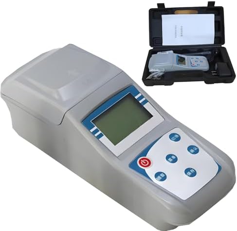 Handheld Portable Turbidity Meter Kit, Digital Turbidimeter with LED Backlit Display, Measuring Range 0-200 NTU, Includes Carrying Case for Water Quality Testing