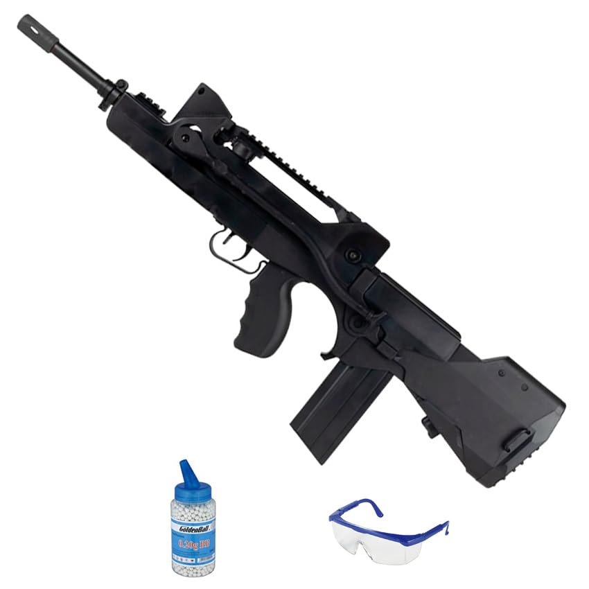 Cybergun Famas Valorise AEG électrique (6mm) | Pistolet de Airsoft (Billes en PVC) Calibre 6mm + Chargeur 0,20g + Lunettes de protection
