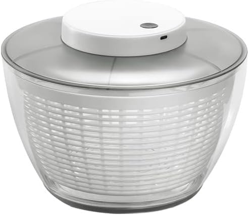 Elektrische Salatschleuder, 4,5 L, Große Kapazität, Salatschleuder, Multifunktionaler Obstwascher, Gemüsetrockner Für Die Küche Zu Hause