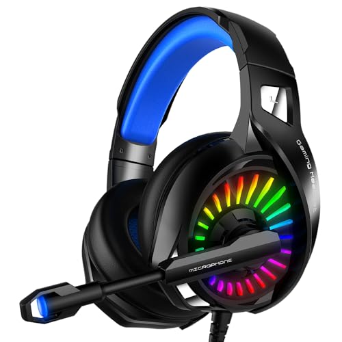 Auriculares Gaming A20 con Micrófono y LED RGB - Sonido Envolvente 7.1, Compatible con PC, PS4, PS5, Xbox - Conexión 3.5 mm, Diseño Ergonómico y Confortable