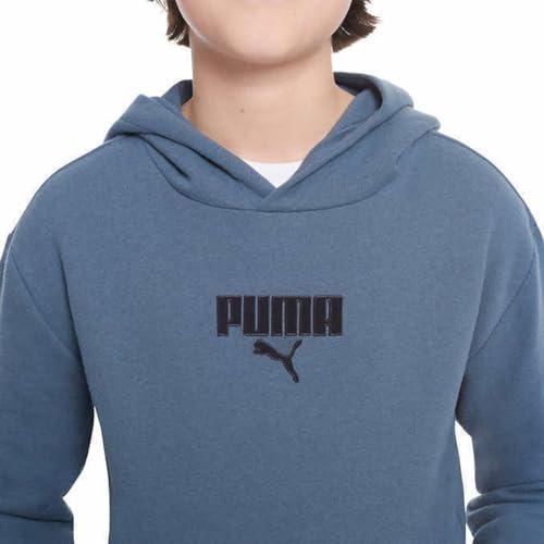 PUMA Youth Boy's Logo Fleece Lined Long Sleeve Pullover Hoodie Sweatshirt (US, Alpha, X-Small, Regular, Blue)3