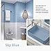 Jungarian Tub and Tile Refinishing Kit 35oz with Tools, Low Odor DIY Bathroom Paint Sink Tub Countertop Tile Shower Paint for Bathroom Kitchen Porcelain Fiberglass, Semi-Gloss Sky Blue