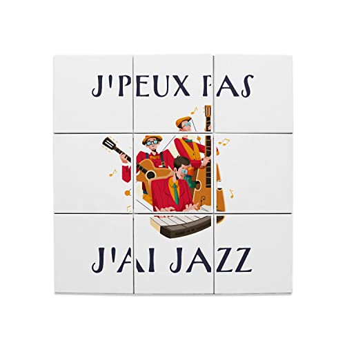 Carreaux céramique décoratif j'peux pas j'ai jazz cadeau original