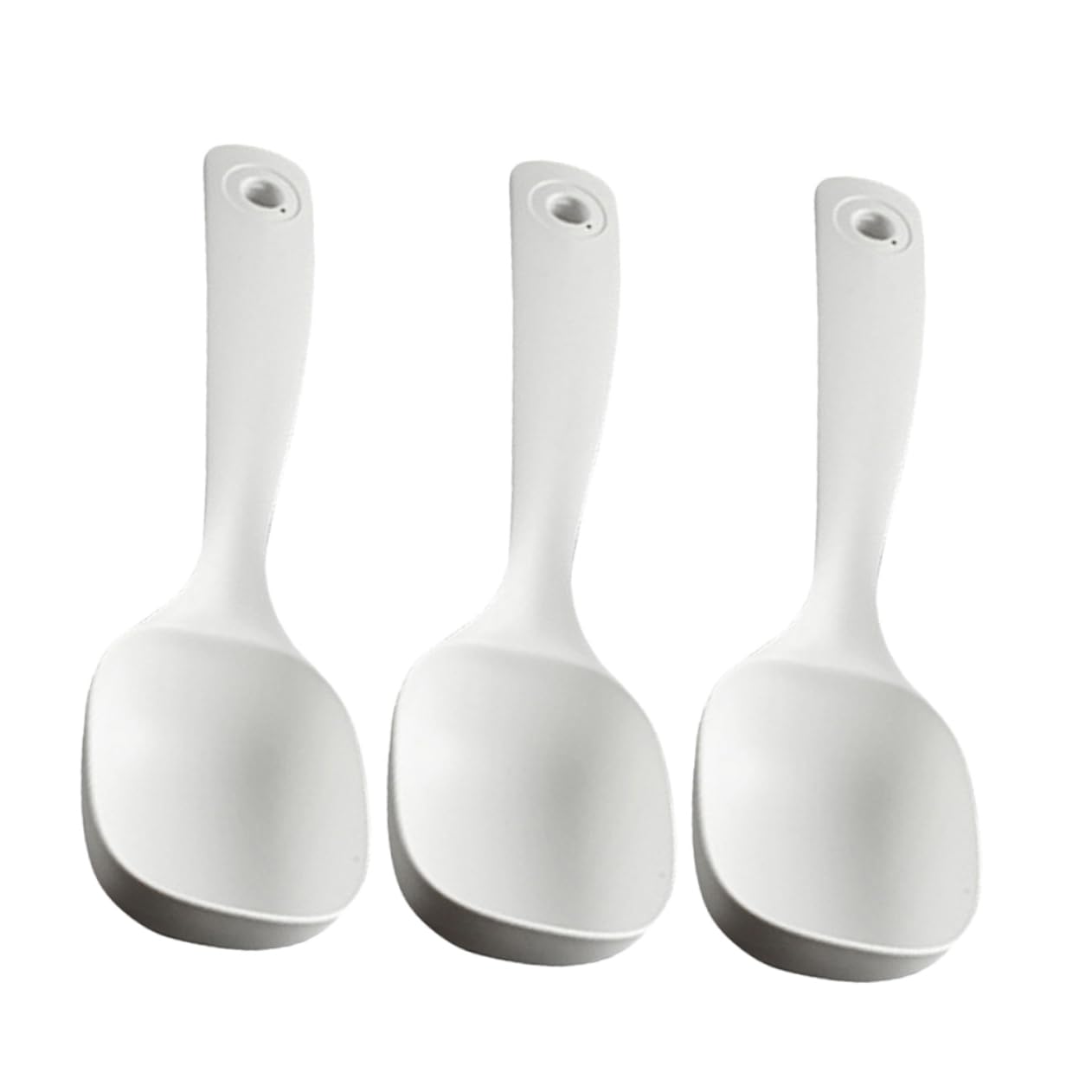 Amosfun 15 Stk Löffel spoon set spoons set ladle Wasserkocher aus Kunststoff wasserkocher plastik Kochkelle Schöpfkellen zum Servieren Brei Servierkelle große Breischaufel pp Weiß