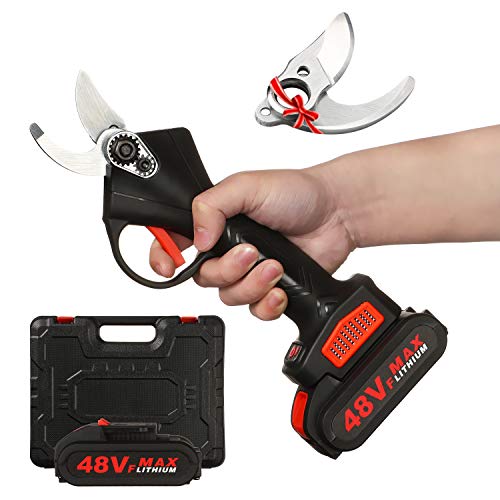 Electric Pruning Shears with Storage Box, Professional Cordless Branch Cutter with 2Pcs Rechargeable Lithium Battery, Tree Branch Pruner for Man, Max Cutting Diameter 30mm (1.18Inch)