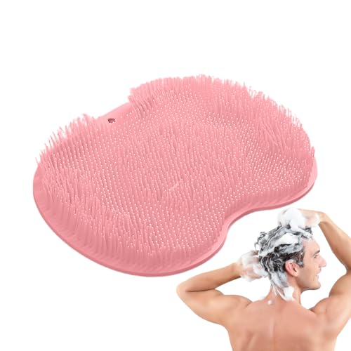Estropajo de pies o espalda para ducha, alfombrilla de ducha para pies, ventosas deslizantes montadas en la pared, almohadilla de lavado de baño E-xfoliating para hombres y mujeres, para limpiar