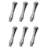 VANZACK 6個 はさみ飾りテールネイル プロのヘアハサミ 理髪師 髪鋏 指 ペットシザーレスト 装飾バリカン爪 プロのバリカン 装飾はさみ爪 シザーテールレスト ステンレス鋼 Silver