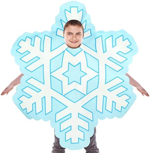 Berlune Winter Snowflake Costume for Kids Boys Funny Winter Christmas Cosplay Outfits for Toddlers Child Xmas Dress up Supply