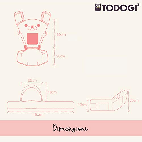 TODOGI Multifunctionele babydraagtas voor baby's, 10 posities in 1, ergonomisch katoen, ademend en licht, verstelbaar… - Image 7