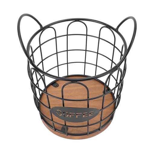 Generic Coffee Storage Basket, Multifunctional Rugged Coffee Pod Holder Stable for Restaurant (Black)
