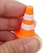 TOPPERFUN 30Pcs Mini Traffic Cones, 1in Mini Cones Roadblock Construction Signs, Tiny Traffic Toys Training Scene Roadblocks, Multifunctional Building Theme Party Sports Activity Models