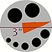 Wall Decor Plus More WDPM3297 Snowman Face with Carrot Nose Winter Wall Decal Art for Seasonal Decor, 3-Inch, Black/Orange Nose, Set of 3