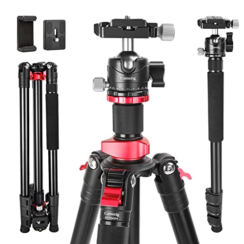 78.7" Camera Tripod, Camerig Tripod For Camera, Aluminum Professional Camera Tripods & Monopods Load Up To 17.6 Lbs #TOP24