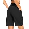 Blouty Women’s 9″ Bermuda Long Shorts with Pockets High Waisted Knee Length Shorts for Women Workout Athletic Casual