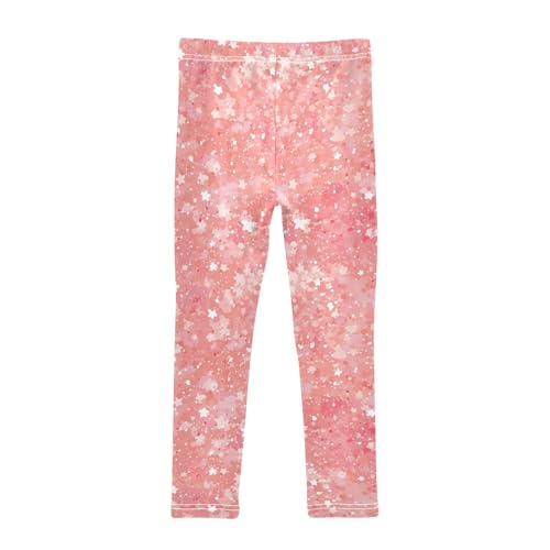 Silver Glitter Pattern Shiny Sparkles Kids Girl's Cotton Pants Comfortable High Waisted Leg Yoga Pants Running2