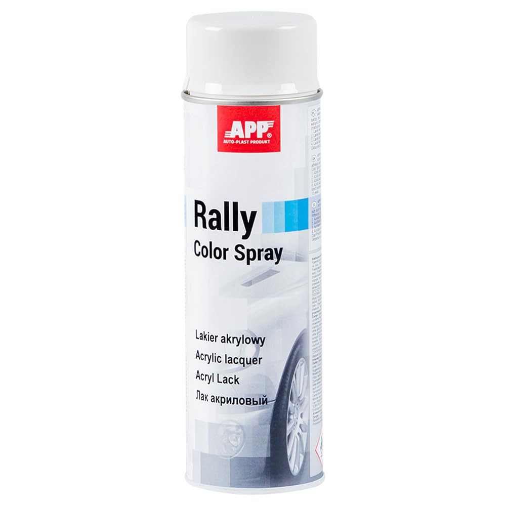 Peinture Blanche Brillante en Spray 500 ml APP Rally Color - Haute Couverture