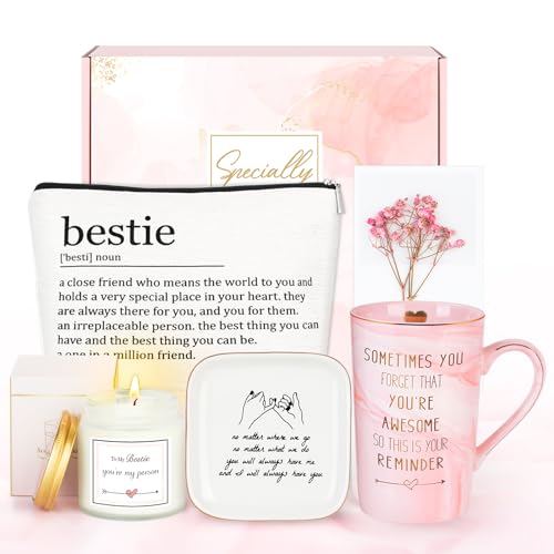 Best Friend Birthday Gifts for Women, Friendship Gifts for Women Unique Gift for Best Friend Woman Bestie Gift Bestfriend Birthday Gift Basket for Women Female Soul Sister BFF
