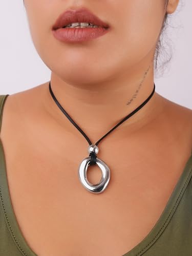 Sacina O Ring Choker, Black Choker, Boho Necklace, Goth Choker, Gothic Necklace, Goth Necklace, Christmas Jewelry Gift For Women2
