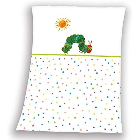 Herding Babydecke, Raupe Nimmersatt, 75 x 100cm, Weicher Polyester Cover