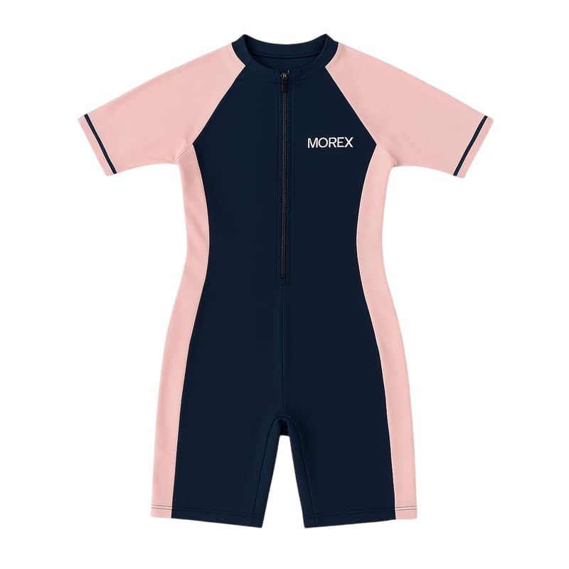 Morex Unisex Multi-Sport Poly Spandex Short Sleeve Costume with Zipper for Boys & Girls, Comfortable Fit for Cycling, Aerobics, Scatting, Training, Diving, Swimming Pool & Beach Fun-image-11