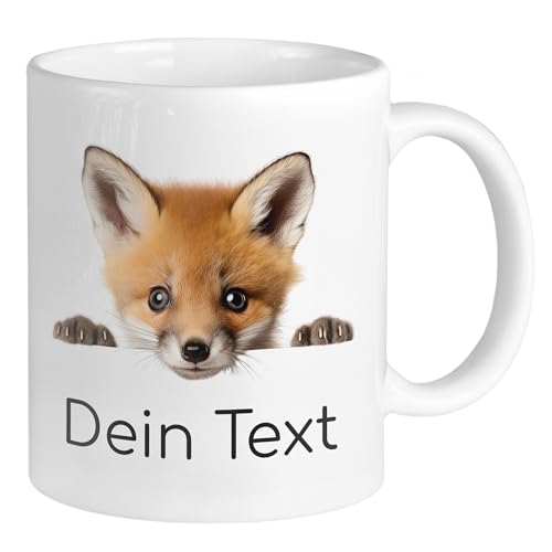 GRAZDesign Taza con nombre personalizado, diseño de zorro con nombre, regalo para niñas y niños, de cerámica, 330 ml GRAZDesign Taza con nombre personalizado, diseño de zorro con nombre, regalo para niñas y niños, de cerámica, 330 ml