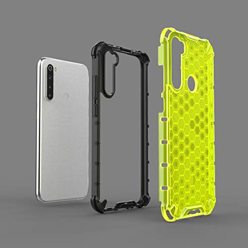 Image of Glasgow | for Mi Redmi Note 8 Honeycomb Pattern Back Case Cover for Mi Redmi Note 8 with 4 Bumper Corners and Military Grade Protection - Black