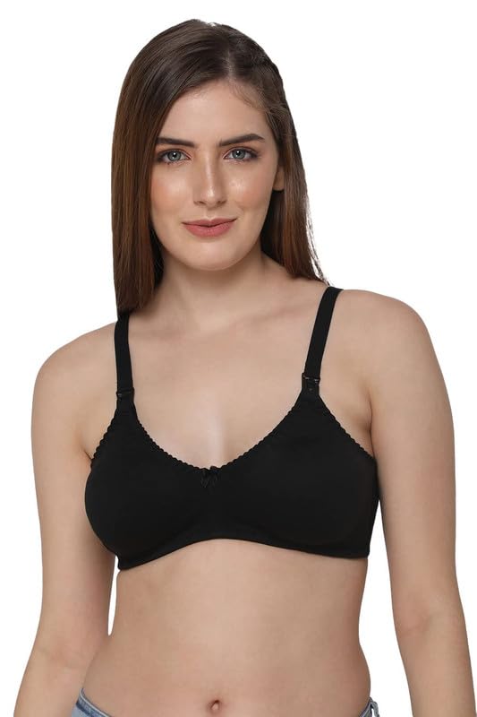 Intimacy Cotton Nursing Bra for Women Maternity Feeding Bra Front Opening Buckles Adjustable Straps Seamless Non-Wired Non-Padded Medium Coverage Comfortable Support Post Pregnancy Breastfeeding-image-7