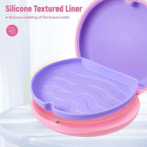 image for Annhua Retainer Case Mouthguard Case Denture Case with Magnetic Closur