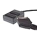 Produktbild Scart-Verteiler vollverschaltet Kabelverschalter 2-Fach - 1x Scart-Stecker/ 2X Scart-Buchse - SCART-Splitter - schwarz 0,5m