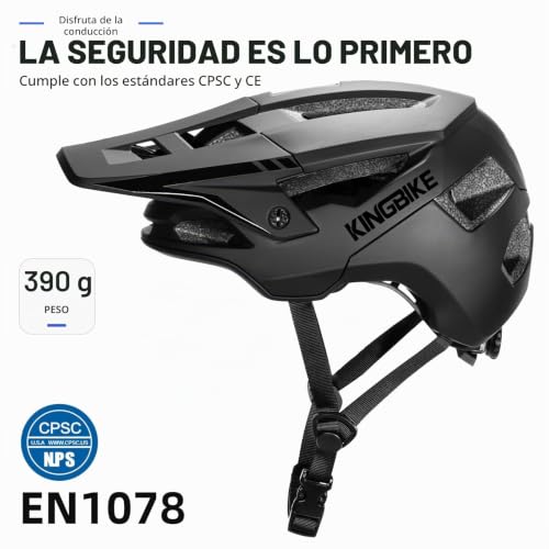 Casco de bicicleta de montaña con ventilación activa y ajuste de 54-57 cm 2