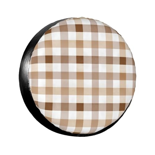 Vendhui Watercolor Checkered 16 inch Spare Tire Cover