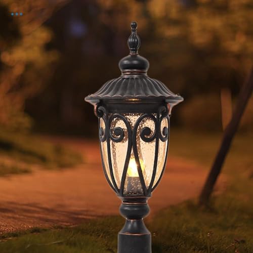 Lámpara de poste impermeable IP65 con casquillo E27 para iluminar patios de forma automática 6