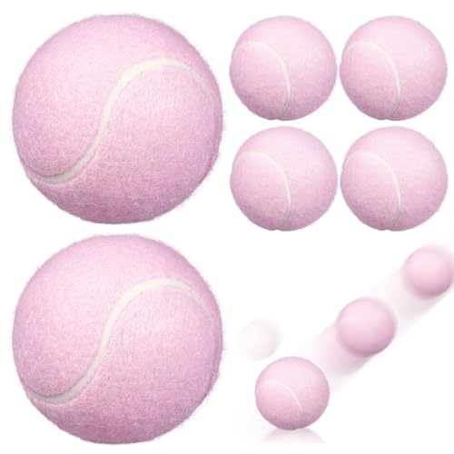 Toddmomy 6 StüCk Rosa TennisbäLle, Pinke Tennisbälle,Tennisball Hund, TennisbäLl Kinder füR AnfäNger Sports Training, Tennis Unterricht, Ballmaschinen Und Hunde Spielgerät