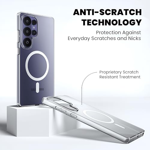 Image of Anti-Yellow Clear Case for Samsung Galaxy S26 Ultra | UV Shield Technology | Zero-Yellowing Formula | Drop Protection (TPU + Polycarbonate | Crystal Clear)
