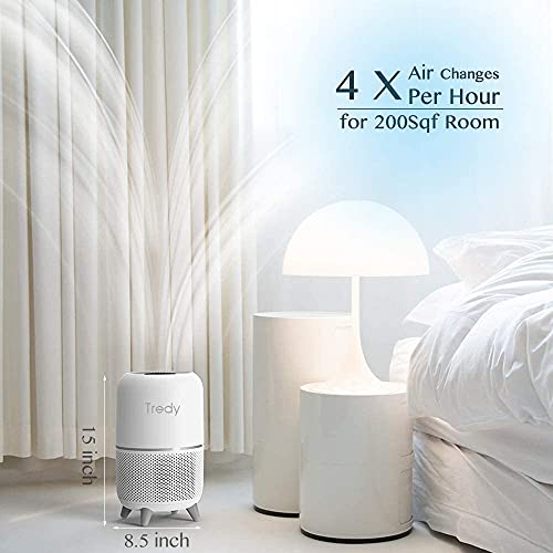 Hepa Air Purifier For Home 200 Sq.ft Large Room With Air Quality Sensor, Filters The Air, Removes Allergies/Molds/Dust/Smoke/Odor/Pollen/Pets Dander And Other Particles #TOP2