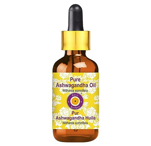 Deve Herbes Ashwagandha Oil (Withania somnifera) | Infused | Pure | Non-Sticky | Lightweight | For Facial Care | Men & Women | 100ml (3.38 oz)