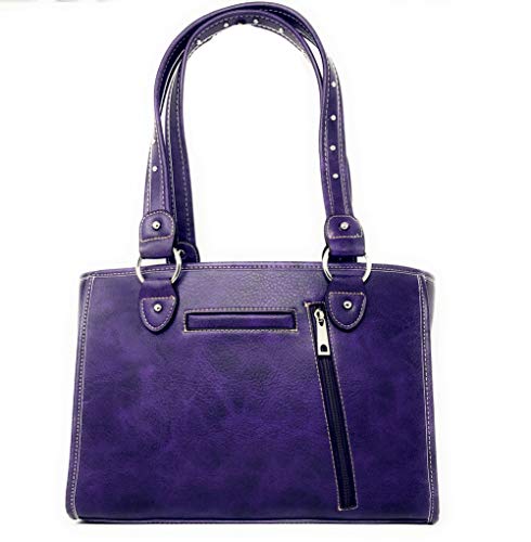 Western Sugar Skull Rhinestone Flora Embroider Concealed Carry Purse/Multi Color3