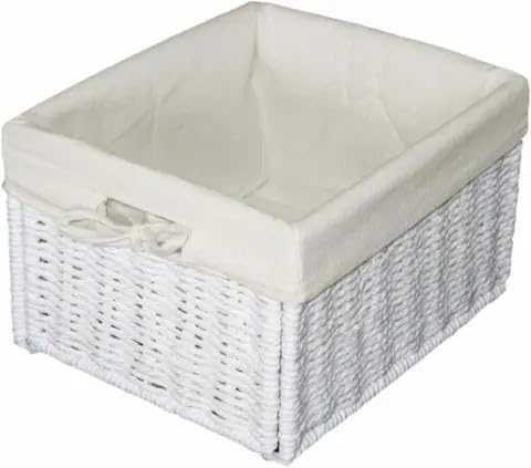 Regalkorb Schrankkorb *Dina* Korb Weiß Korbbox 26,5x19x31,5 cm Organizer Aufbewahrung eckig