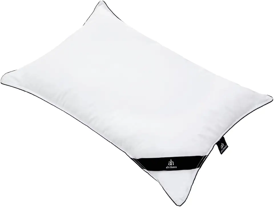 Altihaus Travesseiro Plumas 100% Algodão 233 Fios Extra Macio, 50x70cm, Ecopluma, Sensação Pluma de Ganso, Ecológico
