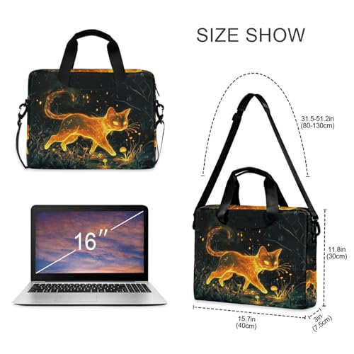 Funda para portátil 15.6 pulgadas con asa y correa naranja miniatura 5