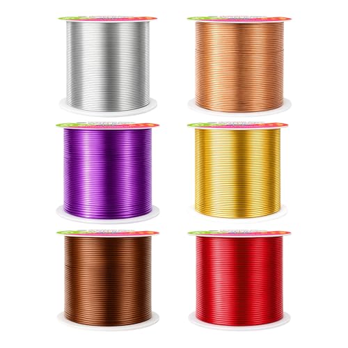 Image of Mandala Crafts 22 GA Purple Brown Red Assorted Anodized Aluminum Craft Wire | 450 FT, Colored, Flexible, Bendable for Bonsai Armature Sculpting Wire Wrapping Jewelry Making, Weather & Tarnish Resistant