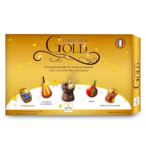 Abtey - Estuche de colección Gold 200 g, 20 bombones de licor fino, fabricación francesa
