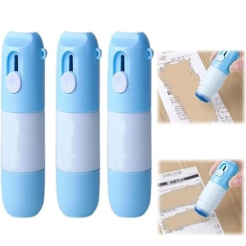 Générique Correcteur thermique pour papier avec couteau de déballage, protège les informations importantes, élimine la confidentialité, ouvre-boîte, pour étiquettes d'emballage (3 unités)